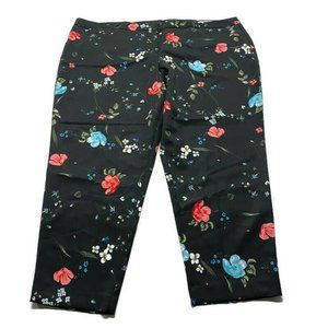 Worthington Women's Slim Fit Leg Plus Size 24W Floral Pants NWT Botanical $44
